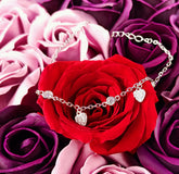 Bratara Argint 925 Trei inimioare cu pietre